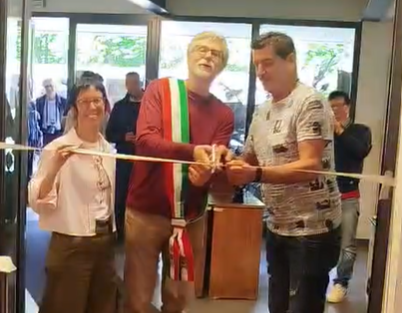 Paolo Fontana e i piccoli artisti alla sagra di Verdello