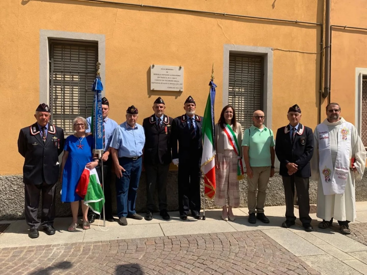 Ciserano celebra Giovanni Bertola, eroe di Dogali con una targa commemorativa