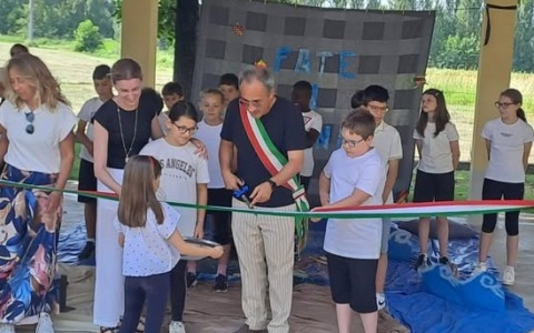 Inaugurata la nuova aula all’aperto alla scuola primaria di Masano