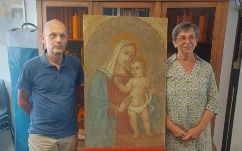 Il restauro della “Madonna con bambino” di Giacomo Belotti