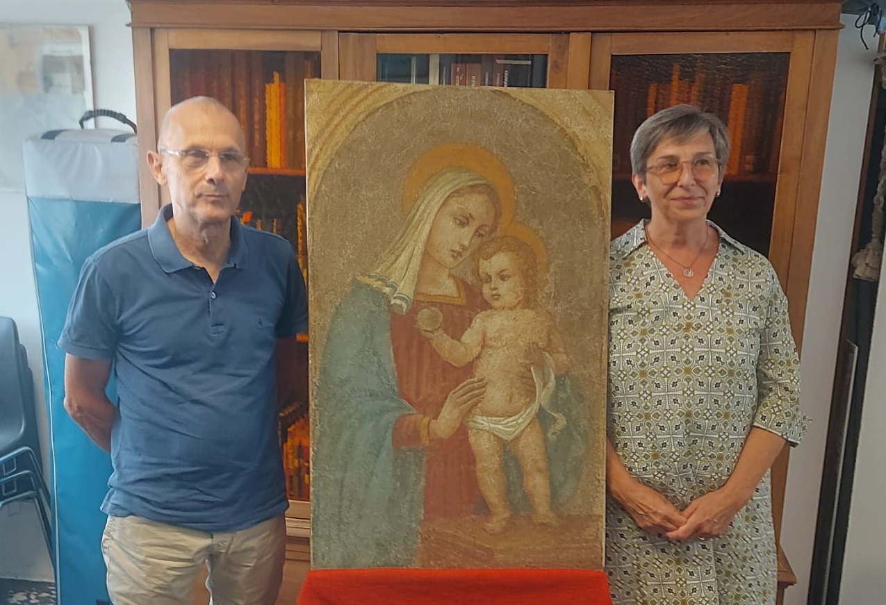 Il restauro della “Madonna con bambino” di Giacomo Belotti